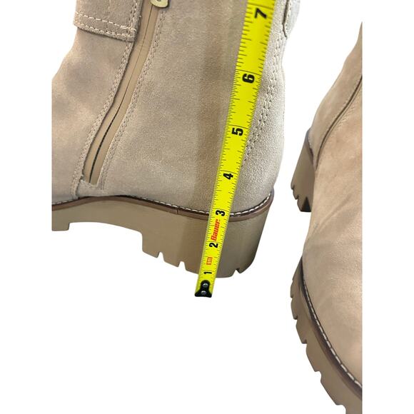 Blondo Dagger Waterproof D Ring Buckle Detail Booties Sand Suede Size 11 - Picture 8 of 8